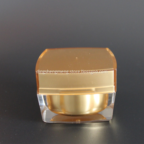 Acrylic Lotion Plastic Container Square Cosmetic Packaging